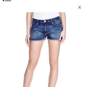 Current/Elliott Distressed Blue Denim Boyfriend Shorts